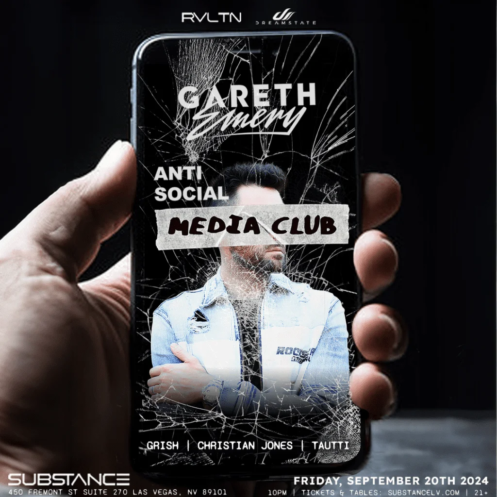 Gareth Emery - Anti Social Media Club with support by Grish, Christian Jones, and Tautti 